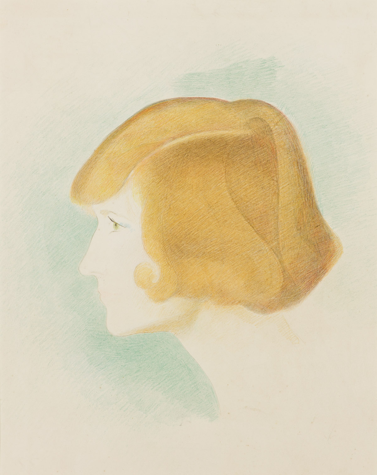 JOSEPH STELLA (1877 - 1946, ITALIAN/AMERICAN) Portrait of a young girl.